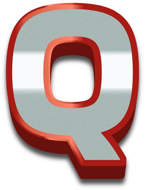 3d Elegant Red Alphabet Letter Q 34097662 Png