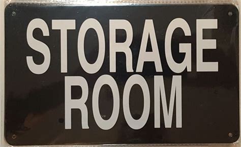 Storage Room Sign Black