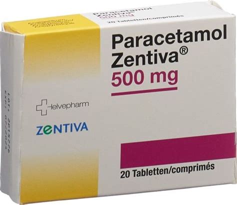 Paracetamol Zentiva Tabletten 500mg 20 Stück in der Adler Apotheke