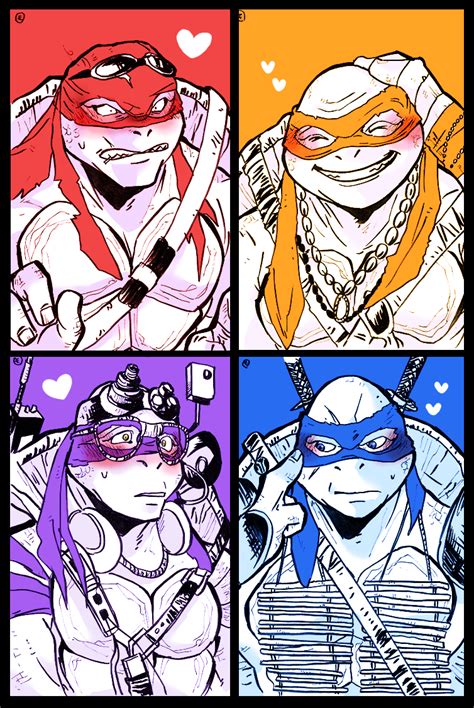 Raphmikeydonnie And Leo Tmnt Ninja Turtles 2014 Ninja Turtles Movie