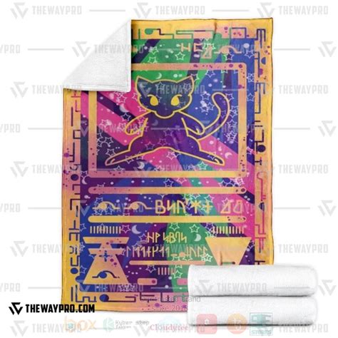 HOT Pokemon Ancient Mew Fleece Blanket Express Your Unique Style With