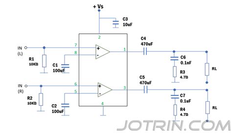 TDA2822 Amplifier: Pinout, Datasheet, and Circuit - Jotrin Electronics