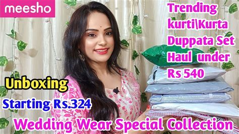 Meesho Haul Starting Rs 324Meesho Kurti Kurta Duppata Set Haul