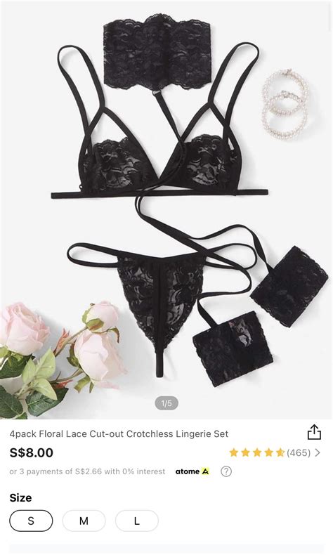 Shien Crotchless Lingerie Set Women S Fashion New Undergarments Loungewear On Carousell