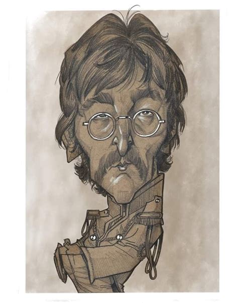 John Lennon Iii Johnlennon Thebeatles Caricature Sketches Cartoon