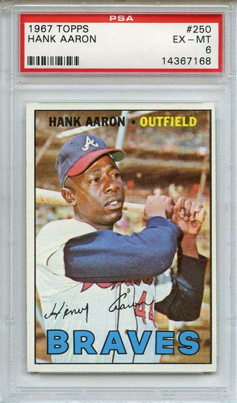 Lot Detail 1967 Topps 250 Hank Aaron PSA EX MT 6