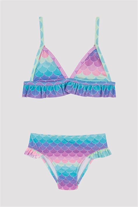 K Z Ocuk Shiny Mermaid Triangle Bikini Tak M Pl Z Iy Mix Ok