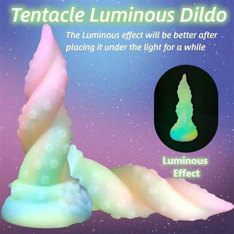 Monster Dildo Small Tentacle Dildo 7 3 Inch Anal Dildo Beginner Silicone Dildo With Luminous