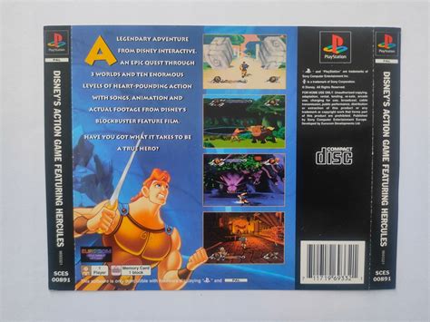 OKŁADKA TYLNA DISNEY'S ACTION ... HERCULES PS1 PSX - 13928375896 ...
