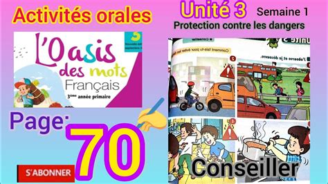 activités orales l oasis des mots français 3ème année primaire page 70