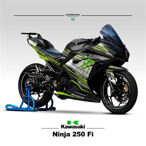 Jual Striping Semifull Ninja 250 Fi Motif 4 Sticker Stock Decals