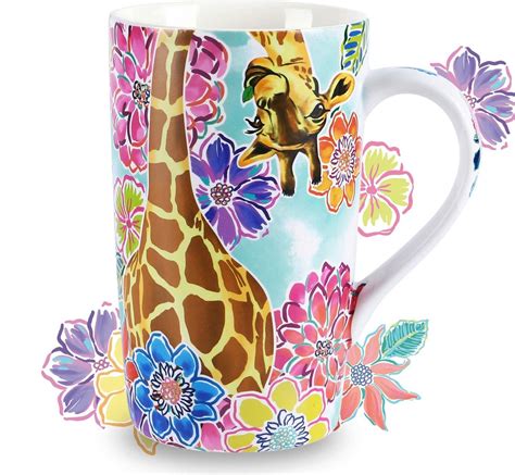 Oz Keramische Koffiemok Drinkbeker Gepersonaliseerde Giraffe Bloemen