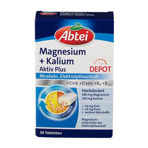 Abtei Magnesium 400 Kalium DEPOT 30 St Shop Apotheke At