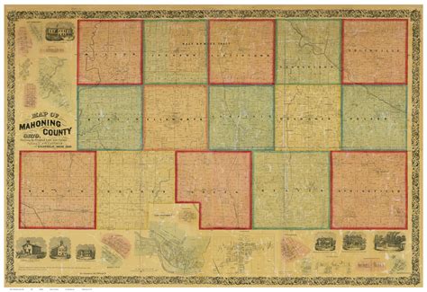Mahoning County Ohio 1860 - Old Map Reprint - OLD MAPS