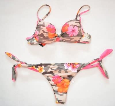Tezenis Str J K Pielowy Bikini Moro Kwiaty S M Oficjalne Archiwum Allegro