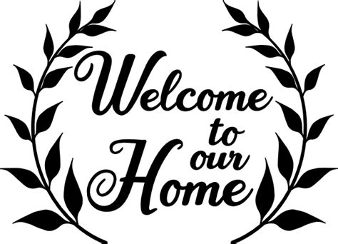 floral welcome to our home sign, laurel wreath decoration free svg file ...