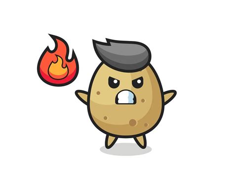 potato character cartoon with angry gesture 3258730 Vector Art at Vecteezy