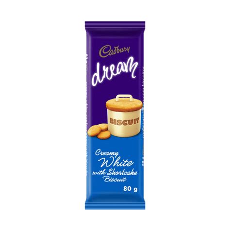 Cadbury Dream Biscuit White Chocolate Slab 80g Maximed