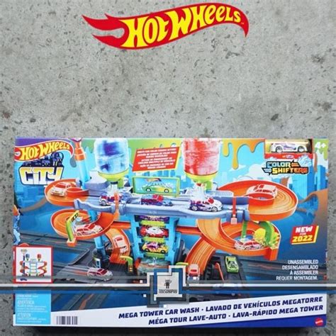 Hot Wheels City Mega Tower Car Wash Hotwheels Color Shifters Garage Shopee Malaysia