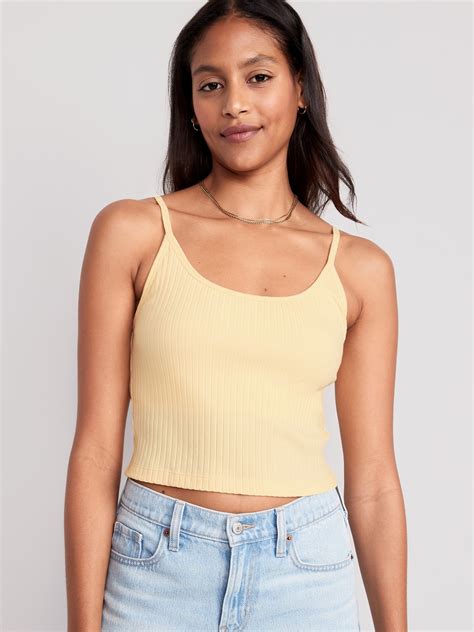 Rib Knit Crop Tank Top Old Navy