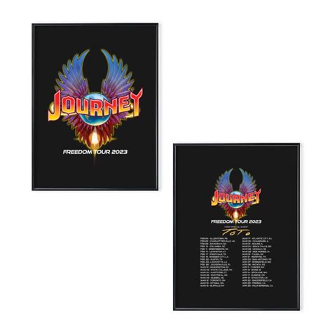 Journey Freedom Tour 2023 Rock Band Double Sided Poster Set