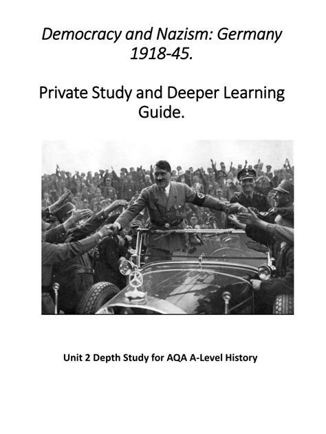 PPT - Germany 1918-45 Private Study Guide: AQA A-Level History PowerPoint Presentation - ID:9000002