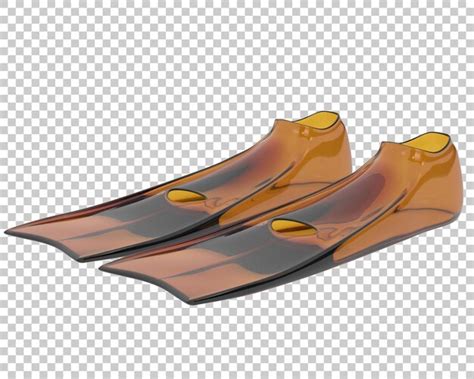 Premium Psd Swim Fins On Transparent Background 3d Rendering Illustration