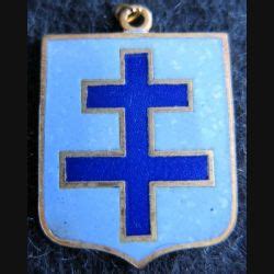 Ancien Blason M Tallique En Mail Croix De Lorraine X Mm