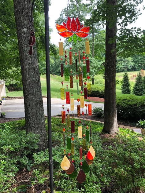 Stained Glass Wind Chime 2 Glass Wind Chimes Wind Chimes Stained Glass Art