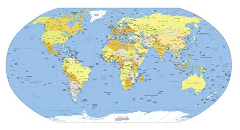 Mapa Planisferio Politico Para Imprimir 1