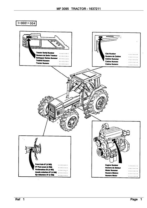 Massey Ferguson MF 3095 TRACTOR Service Parts Catalogue Manual Part