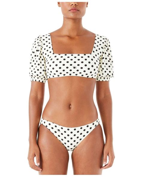 Kate Spade Puff Sleeve Bikini Top And Bottom Lyst