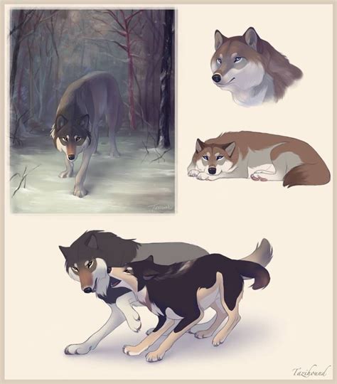 Wolves By Tazihound Anime Wolf Canine Art Dog Art Fantasy Wolf