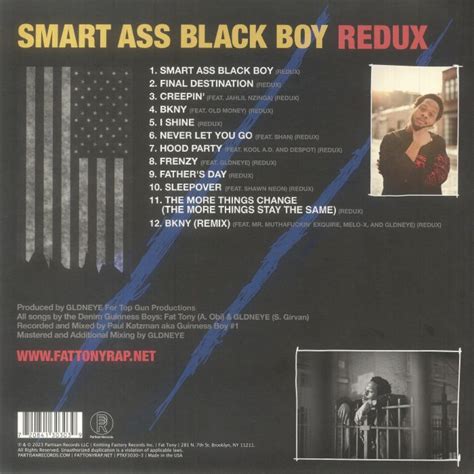 FAT TONY Smart Ass Black Boy Redux Vinyl At Juno Records