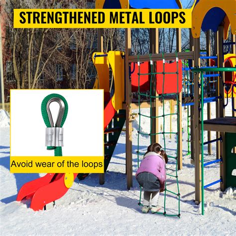 VEVOR Climbing Cargo Net, 30" x 89" Climbing Net, Polyester Playground ...