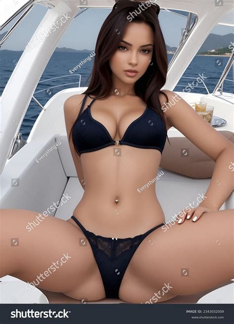 Sexy Woman Sitting Bikini Stock Illustration 2343032009 Shutterstock