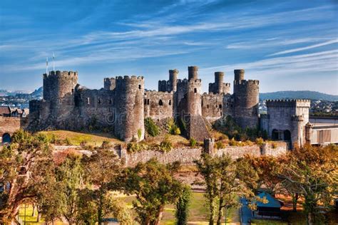 Conwy Castle In Wales United Kingdom Series Of Walesh Castles Stock