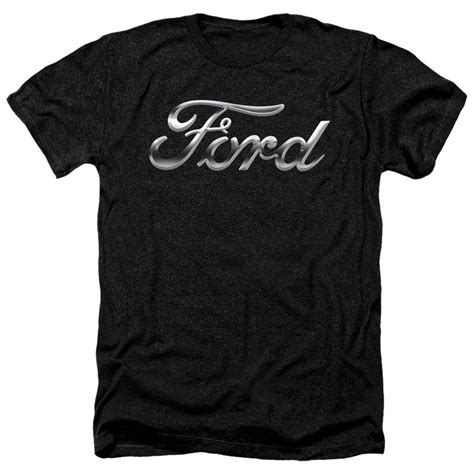 Ford Chrome Ford Script Logo Short Sleeve T Shirt Grease Monkey Garage