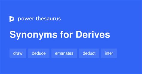 derives synonyms  similar words phrases