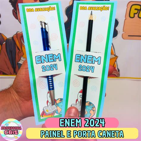Porta Objetos Enem - Kit ENEM 2024 – Painel e porta caneta – Professora Cris – Ensinando com ...