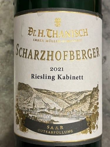 Witwe Dr H Thanisch Erben M Ller Burggraef Scharzhofberger Riesling