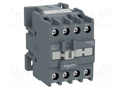 LC1E3201M5 SCHNEIDER ELECTRIC - Contactor: 3-pole | NO x3; Auxiliary ...