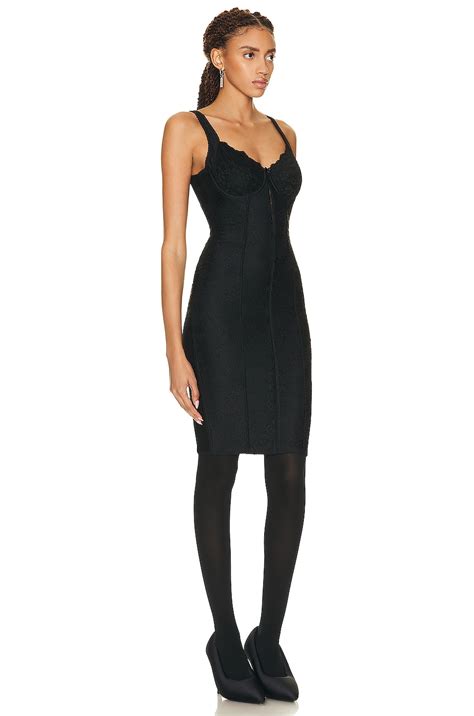 Balenciaga Lingerie Mini Dress In Black Fwrd