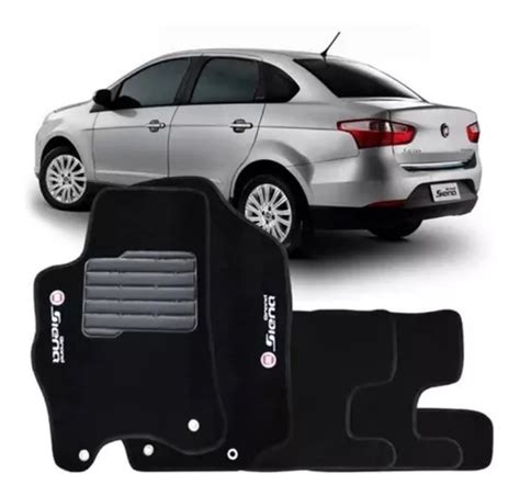 Jogo Tapete Preto Carpete Fiat Grand Siena