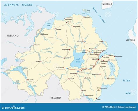 Road Map Of The British Territory Of Wales Royalty Free Stock Image