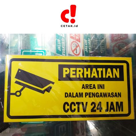 Jual Rambu Sign Area Pengawasan Cctv Acrylic Cm Elegan Shopee