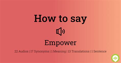 how to pronounce empower