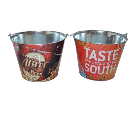 Custom Metal Beer Buckets And Plastic Beer Buckets With Full 4 Color