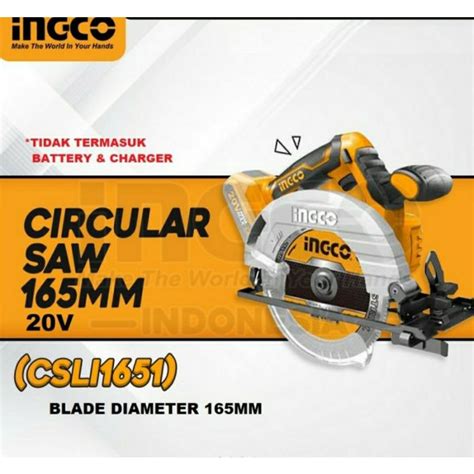 Jual Ingco Mesin Circular Saw Cordless V Csli Shopee Indonesia