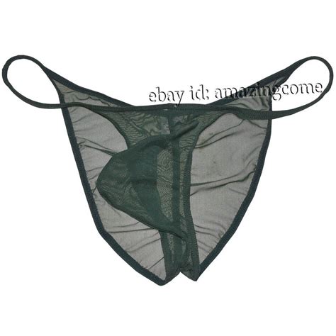 Men Hips Bikini Briefs Underwear Mesh Stretchy Micro Bikini Cheeky Boxer Brief EBay
